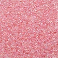 Pink 2-4mm glass seed beads with rainbow AB coating for DIY jewelry making - Crimson