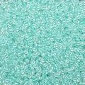 Pastel mint green iridescent glass seed beads for DIY jewelry making and crafts - Gold Green