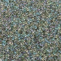 Vibrant 2-4mm iridescent glass seed beads with AB coating for DIY jewelry making - Dark Emerald Green