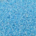 2-4mm light blue glass seed beads with AB iridescent coating for DIY jewelry making - Sky Blue