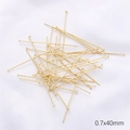 DIY Schmuckteile 0,7x40mm goldene Flachkopf T-Stifte für handgemachte Accessoires - T-Stifte / 0.7x40mm (50 Stück/Packung)