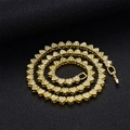 Collier tennis cœur de luxe plaqué or 18 carats avec cristaux de zircon brillants - 22 Pouces (55cm) / Collier / Or