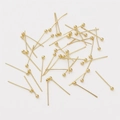 DIY Schmuckzubehör 14K vergoldete Kugelkopfnadeln für Ohrringe und Armbandherstellung - Kugelkopfstift / 0.5×14mm (50 Stück/Packung)