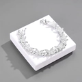 Luxury silver butterfly choker necklace with iced-out white zircons in Cuban style - Bracelet (20cm) / Silver
