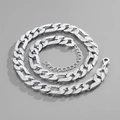 Iced-out Cuban chain necklace in silver finish with pavé set crystals and lobster clasp - Bracelet 18CM / Silver Geometric Cuban Link - 152