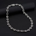 Iced out silver 13mm pig nose cuban link chain necklace with sparkling rhinestones for men - Short Necklace / Silver
