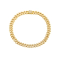 Luxury gold cuban link necklace with micro-pave zircons and secure square clasp - 18 inch / Golden Cuban Chain