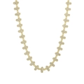 13mm vergoldete Kreuz-Gliederkette mit funkelnden weißen Kristallen im Iced-Out-Stil - 20cm (8in) Armband / Gold