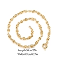 Dettaglio della collana a nodi dorata con dimensioni di 50cm di lunghezza e 0,7cm di larghezza - Collana / Oro