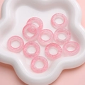 Pink translucent 25mm resin rings with moire pattern for DIY jewelry making - OD approx. 25mm, ID approx. 13.5mm, Thickness approx. 5.5mm, 5 Pcs/Pack / Watermelon red