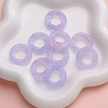 25mm purple and blue marble resin rings with floral relief for DIY jewelry making - OD approx. 25mm, ID approx. 13.5mm, Thickness approx. 5.5mm, 5 Pcs/Pack / Blue and Purple