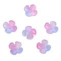 6pcs set of frosted flower resin beads with pink to blue gradient for DIY jewelry - 12mm (10pcs/pack) / Dreamy Blue-Purple