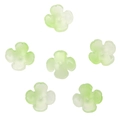 Green and white gradient flower resin charms for DIY jewelry making accessories set - 12mm (10pcs/pack) / Fresh Green