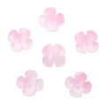 Pink gradient matte resin flower beads for DIY jewelry and hair accessories - 12mm (10pcs/pack) / Foam Pink