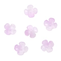 Translucent light purple four-petal flower resin beads for DIY jewelry making - 12mm (10pcs/pack) / Bowl Purple