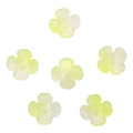 Mixed color glass flower beads in pale yellow and green for DIY jewelry making - 12mm (10pcs/pack) / Daffodil Yellow
