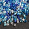 Mix of blue and transparent glass seed beads for DIY jewelry and bracelets - 10g/Pack Approx 720 Pieces 2.5mm / Blue Shades Mixed