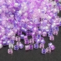 Mixed purple silver-lined glass seed beads in lilac and lavender for DIY crafts - 10g/Pack Approx 720 Pieces 2.5mm / Purple Shades Mixed