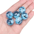 Sechs tlg. Set aus Harzperlen mit blauem Himmel und weißen Wolken für DIY-Schmuck - 20mm / Rundperlenstil-Klarer Himmel Vögel (BSB112)