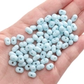Hellblaue Acrylperlen mit Doppelloch für DIY-Schmuck und handgemachte Armbänder - 8x5mm (Loch ca. 1mm) / Blau