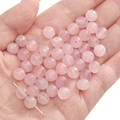 Perle in quarzo rosa naturale sfaccettate per la creazione di gioielli fai-da-te - Fiori di Pesco in Fiore / 8mm