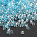 Light blue silver lined glass seed beads for DIY jewelry and bracelet making - 10g/Pack Approx 720 Pieces 2.5mm / Light Blue Transparent