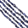 Natural irregular blue sodalite stone beads for handmade DIY jewelry necklace making - Hole approx 1mm, approx 45-60 beads/strand / Blue Sodalite