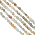 Amazonite irregular natural stone beads string for DIY necklace and bracelet jewelry making - Hole approx 1mm, approx 45-60 beads/strand / Amazonite