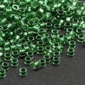 Emerald green glass seed beads with silver-lined core for DIY jewelry making - 10g/Pack Approx 720 Pieces 2.5mm / Emerald Green Pearl