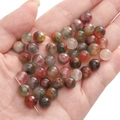 Faceted natural stone beads in assorted colors with pre-drilled holes for DIY jewelry - Vibrant Floral Mix / 8mm