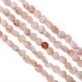 Irregular natural pink stone beads with a single red agate accent for DIY jewelry - Hole approx 1mm, approx 45-60 beads/strand / Cherry Blossom Agate
