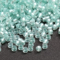 Translucent mint green glass seed beads with pearlescent core for DIY jewelry making - 10g/Pack Approx 720 Pieces 2.5mm / Mint Green Pearl