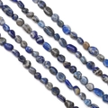 Irregular natural blue lapis lazuli loose beads for DIY jewelry and necklaces - Hole approx 1mm, approx 45-60 beads/strand / Lapis Lazuli