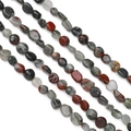 Natural bloodstone fancy jasper irregular loose beads for DIY necklace jewelry making - Hole approx 1mm, approx 45-60 beads/strand / Bloodstone