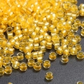 Vibrant yellow silver-lined glass seed beads for DIY jewelry and crafts making - 10g/Pack Approx 720 Pieces 2.5mm / Bright Yellow Silver-lined