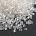 Translucent white frosted glass seed beads for DIY jewelry and embroidery crafts - 10g/Pack Approx 720 Pieces 2.5mm / Transparent White Frosted