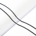 Μαύρη αλυσίδα με πυκνά κρύσταλλα 2.4mm για κοσμήματα και θήκες κινητών τηλεφώνων - Στυλ SS6 (Πλάτος 2mm/Πακέτο 1 Γιάρδα) / Μαύρο
