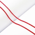 Dichte rode strass ketting met gefacetteerde kristallen voor doe-het-zelf sieraden - Rood
