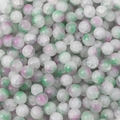 10mm Crack-Glasperlen in Weiß, Grün und Lila für DIY-Schmuckherstellung und Basteln - 10mm (30 Stück/Packung) / Violett-Grün