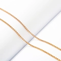 Roségouden tennisketting met champagne steentjes voor DIY telefoonhoesjes en sieraden - Champagne