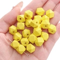 10mm gele achthoekige houten kralen voor DIY handgemaakte sieraden en knutselprojecten - 10mm (10 Stuks/Pak) / Geel