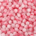 Pink and white bicolor crackle glass beads with ice flower texture for DIY jewelry making - 10mm (30 Pieces/Pack) / Red