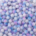Blue and purple gradient crackle glass beads for DIY jewelry making and round loose beads - 10mm (30 Pieces/Pack) / Blue Purple