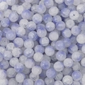 Mattierte lila-weiße zweifarbige Glasperlen mit Crackle-Textur für DIY-Schmuck - 10mm (30 Stück/Packung) / Lila