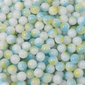 10mm Glasperlen in Blau und Gelb mit Eis-Crackle-Textur für DIY-Schmuckherstellung - 10mm (30 Stück/Packung) / Blau-Gelb