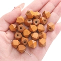 10mm achthoekige houten kralen in natuurlijke kleur voor DIY sieraden en armbanden - 10mm (10 Stuks/Pak) / Roodachtig Bruin