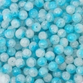Blue and white crackle glass beads 10mm for handmade jewelry and DIY bracelet making - 10mm (30 Pieces/Pack) / Lake Blue