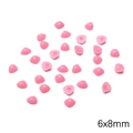 Pink heart-shaped 6x8mm plastic doll nose components for DIY handmade crafts - Pink (6x8mm)
