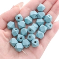 Morandi blauwe 10mm achthoekige houten kralen voor DIY kettingen en het maken van sieraden - 10mm (10 Stuks/Pak) / Blauw
