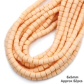 6mm matte abrikoos polymeerklei kralen voor DIY sieraden maken 62 stuks per streng - Abrikoos